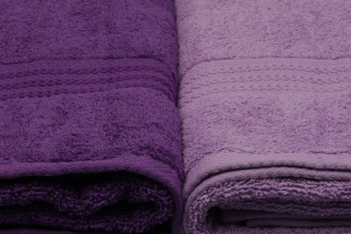 Aucune Juego de 4 toallas de baño - 70 x 140 cm - Morado
